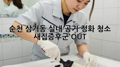순천 삼거동 실내 공기 정화 청소 🏡✨ 새집증후군 OUT!