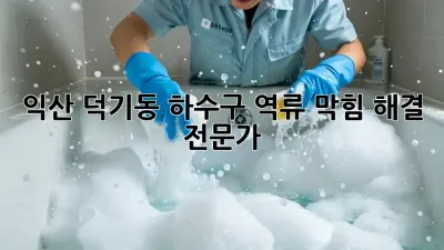 익산 덕기동 하수구 역류? 막힘 해결 전문가!