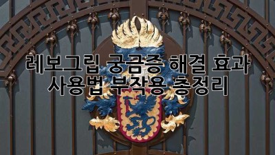 레보그립💊 궁금증 해결! 효과, 사용법, 부작용 총정리✨